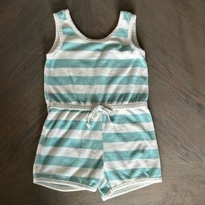GRAYSON mini girls striped romper 4T
